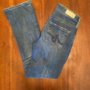 Ag The Jodi high rise slim flare crop size 24 distressed